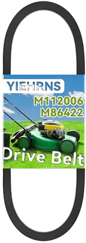 Courroie d'entraînement M112006 pour John Deere M112006 M86422 M91147 GX70 GX75 GX95 GX85 RX63 RX73 RX75 RX95 SX75 SX95 SRX75 SRX95 Craftsman 21058 Plateau de tondeuse à gazon. Courroie d'entraînement