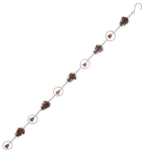 Ghshanog Rain Chain,Pinecone Shaped Rain Chain,Metal Rain Chain Gutter Rain Catcher Downpipe Outdoor Rain Catcher Decorate for Outdoor House Garden Decoration