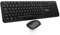 VulTech KM-811W Kabellose Tastatur und Maus mit leisen Klicks, kompaktes italienisches QWERTY-Layout, numerische Tastatur, 12 Multimedia-Tasten, Flüssigkeitsschutz, PC/Mac/Linux - Schwarz
