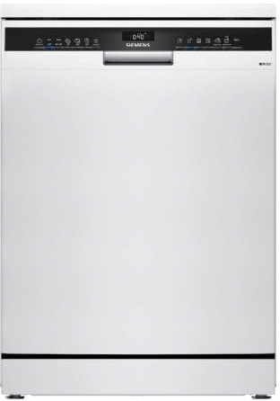 Siemens iQ300 Smarter Freistehender Geschirrspüler 60 cm Weiß SN23EW28AE | Made in Germany, automatische Türöffnung nach Spülende, flexibles Beladen, rackMatic Höhenverstellung, leiser Motor