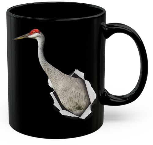 Taza Te Grullas Canadienses Y Papá Con Animales Mirando A Través De Divertido Taza Resistente Mug Para Espresso Leche Recuerdos