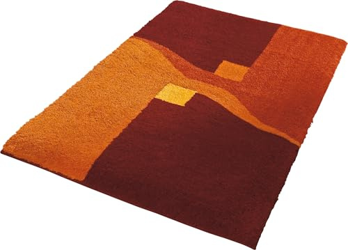 Erwin Müller Badematte Athen, Badteppich, Badvorleger rutschhemmend Terra Größe 60x100 cm - kuscheliger Hochflor, für Fußbodenheizung geeignet (weitere Größen)