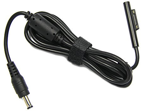Delippo 4.9ft/1.8m 12V, 2.58A Tablet Charging Cable for Microsoft Surface Pro 3 Pro 4 12 inch Tablet Power Charger Cable Charging Tablet Adapter Cord Lead(Black) 5.5 * 2.5mm