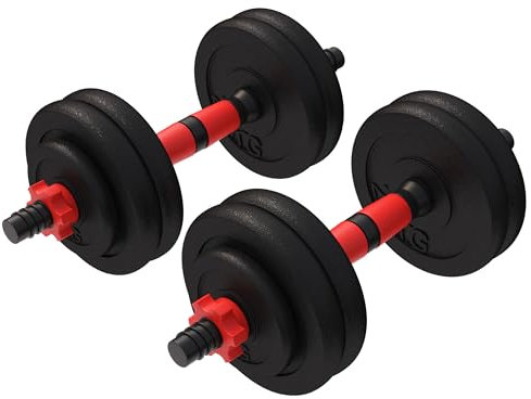 GORILLA SPORTS® Kurzhantel 2er Set 25kg Gusseisen 25 mm – Hantelset Guss aus Hantelstangen, Gewichte und Sternverschlüsse verstellbar