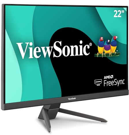 ViewSonic VX2267-MHD 22 Inch 1080p Monitor, 100Hz Refresh Rate with FreeSync for Ultimate Home Entertainment, Eye Care Technology, Ultra-Thin Bezels, HDMI, and DisplayPort Inputs