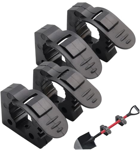 Quick Release Clamp 4Pcs Non-Slip Rubber Clamp for 1.18-1.57in Diameter Tools Universal Strong Load TUV ATV Van Trucks Quick Grip Clamps for Shovel Axe