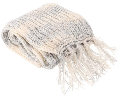 GURU SHOP Handgestrickter Schal aus Schurwolle, bunter Wollschal | Unisex, 100% Wolle, handgefertigt, warmhaltend, einzigartig, ideal für Winteroutfits
