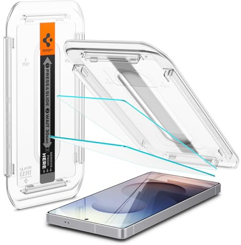 Spigen Glas.tR EZ Fit Skärmskydd kompatibel med Samsung Galaxy S25 Ultra, 2 Stycken, med Sjabloon voor Installatiem, Case friendly, 9H härdat glas
