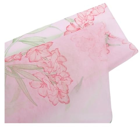 CSFFA Alla hjärtans dag Konsttryck ovävt tyg Oljemålningspapper for buketter Liljekonvaljsmönster Innerfoderpapper(E 10sheets-bag)