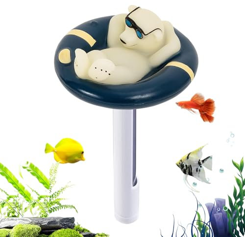 Schwimmendes Poolthermometer, Schwimmthermometer Für Wassertemperatur, Präzises Messgerät In Eisbär-Design Für Teich, Badewanne Und See