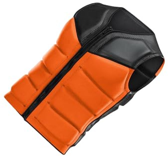 QUXVUIS Chaleco Salvavidas portátil para Adultos, de Neopreno, Flotador, para Seguridad acuática, Relleno de algodón Perlado, Flotador Tridimensional, boya Seguridad, Salvavidas, Naranja, SG