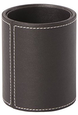 Osco - Portapenne da scrivania in finta pelle, colore: Marrone, brown