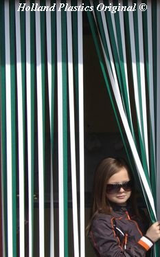 Caravan/RV Door Curtain,Bug Blind,Fly Blind,Strip Blind-GREEN & WHITE