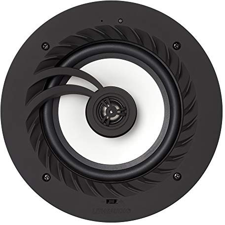 LITHEAUDIO IP44 All-in-One Bluetooth Ceiling Speaker (03210), 50W RMS Class D Amplifier Built-In, Voice Control, Single Room Solution Perfect for Bathrooms, Bedrooms & Kitchens