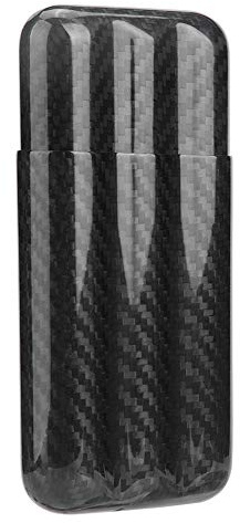 Aramox Étui à Cigares en Fibre de Carbone, Organisateur de Voyage Portable, 3 Tubes, Porte-Cigare