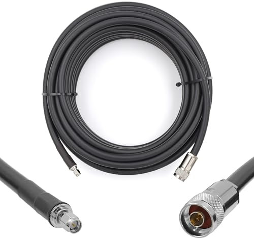 RANGEFUL N Stecker auf SMA Stecker Koaxialkabel 35m — 50ohm 8D-FB Ø11.1mm Verlängerung Ultra Low Loss antennenkabel — WiFi RF Antenne GSM 3G 4G LTE 5G Router Signalverstärker Lora Ham CB Funk