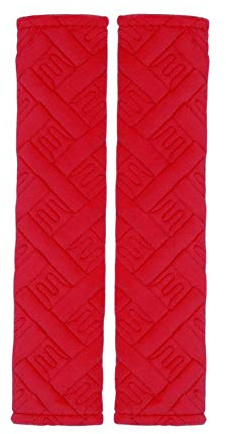 Uposao 2 almohadillas protectoras para cinturón de seguridad para el coche, para adultos y niños, color rojo