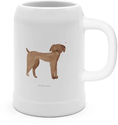Mr. & Mrs. Panda Bierkrug Hund Dogge - Geschenk, Porzellankrug, Sommerfest, Hunde, Oktoberfest, Great Dane, 5 L, Krug, Herz, Sprüche