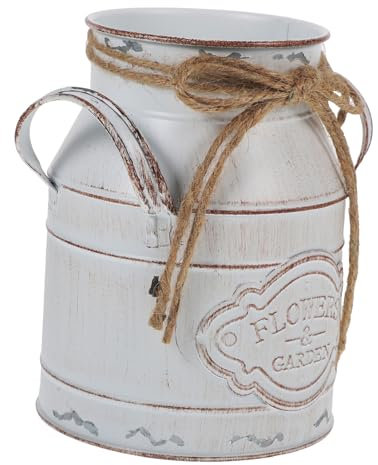 CORHAD Blumenkübel Vintage Metall Dekorativer Eisen-blumentopf für Garten und Balkon Retro Pflanzgefäß für Innen und Außenbereich