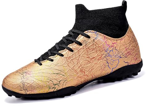 Boys Girls Astro Turf Football Boots Kids High Top Indoor Soccer Shoes Athletic Sneakers Football Trainers Shoes