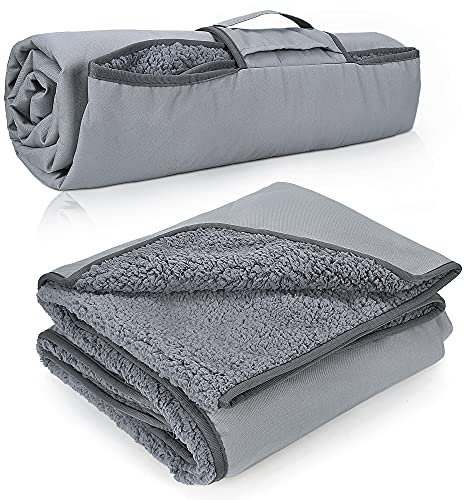 Kato Tirrinia campingfilt vattentät, utomhusfilt stugsömn resefilt sandtät varm picknickfilt fleecefilt för camping, resor, stränder, hundar och hemmabruk 130 x 150 cm