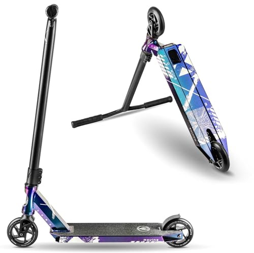 Trottinette Freestyle Movino X-Core | Trottinette Enfant et Adulte Résistante aux Acrobaties | Pro Stunt Scooter | Trottinette Tout Terrain | Poids 3,2kg