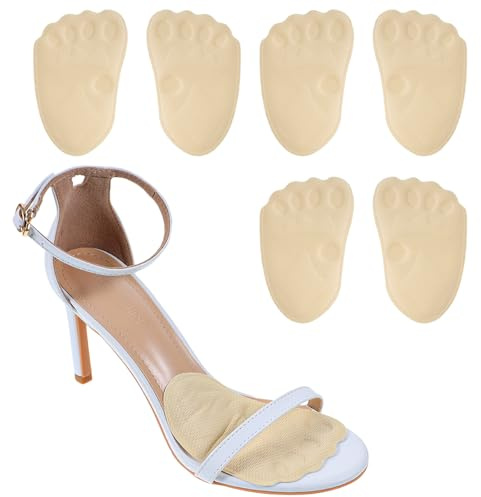 Gjinxi Metatarsal Pads and Ball of Foot Cushions for Women - High Heel Comfort Inserts with Anti Slip Design for Loose Shoes and Pain Relief - 3 Pairs