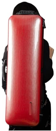 Geigenkasten Geigenkoffer aus Kohlefaser, 4/4-Größe, mehrfarbig, erhältlich mit Notentasche, Codeschloss, wasserdicht, leicht Für den Schutz von Geigen(Red)