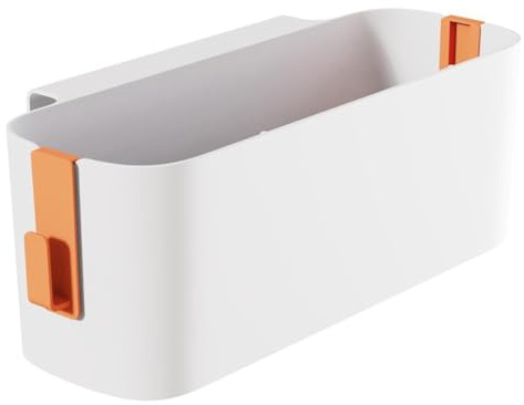 Zbozzba Sängorganiserare för upphängning, skötbord arrangör, robust sängbord caddy, med 2 avtagbara krokar, för sovsal, familj, kontor, orange