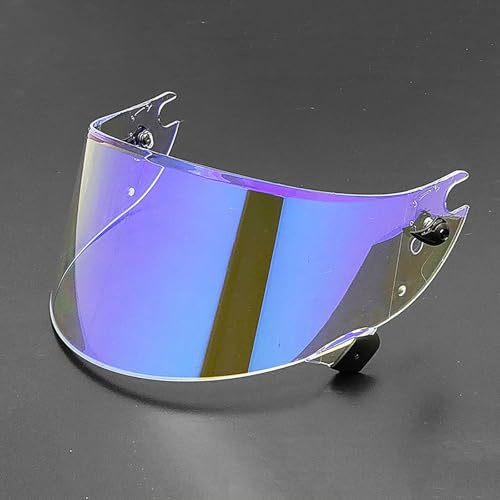 PUBIBD Visiere Casque Moto pour Shark Race R Pro GP, Remplacement de Visière de Lentille de Casque de Bouclier de Vent de Moto, Visage Moto Casque Pare-Brise Visière,E Aurora Blue
