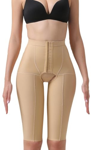 JHNGYJY Pantalones Moldeadores Mujer después de Liposucción–Leggings Faja de Cintura Alta con Entrepierna Abierta,Levantamiento de Glúteos,Recuperación Postoperatoria y Postparto(M, Skin)