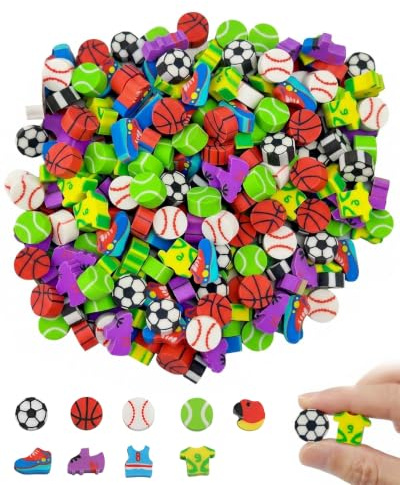 CATZUM 50 Pezzi Mini Gomme da Cancellare Calcio per Bambini | Divertenti Gadget Feste Compleanno, Ricompense Scolastiche & Pensierini Sacchetti Regalo