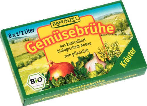 Rapunzel Gemüse-Brühwürfel mit Kräutern, 4er Pack (4 x 83 g) - Bio