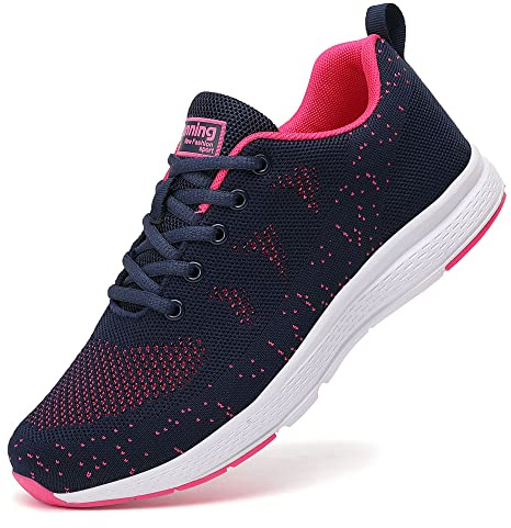 ZPAWDH Donna Scarpe da Ginnastica Sportive Sneakers Sport Running Basse Basket Outdoor Fitness(Blue red 38EU)