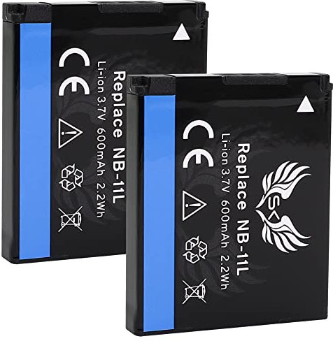 2X SK Akku Ersatz für Canon NB-11L / NB-11LH | 600mAh | für IXUS 133 170 175 180 185 190 275 HS 285 HS // PowerShot SX420 is SX430 is SX432 is A4050