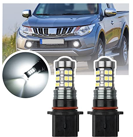 NSLUMO P13W PSX26W LED DRL lampadine per M/itsubishi L200 Outlander ASX 27 | SMD 3030 LED Projector lampadine per luci diurne anteriore paraurti fendinebbia luce DRL Plug&Play ricambio diretto 2PCS