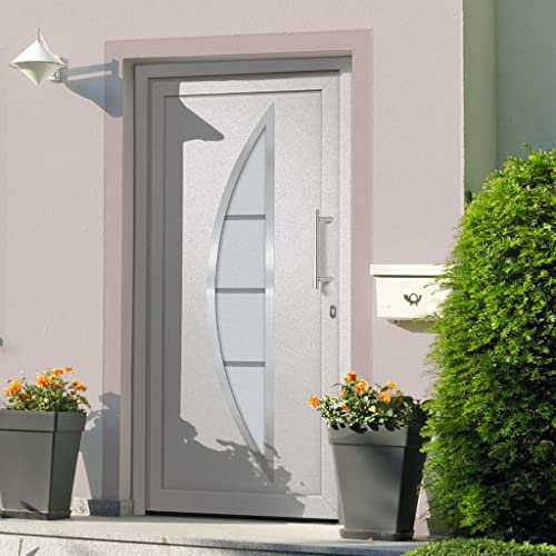 SKM Puerta de entrada blanca 98 x 190 cm, peso: 48,65 kg, 279206