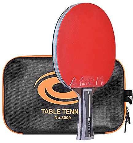 Paleta de Ping-Pong del Juego Profesional de Carbono, Mango de diseño de Palo de Tenis de Mesa 14 Estrellas/Mango Largo