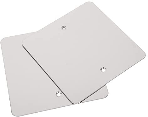 Yardenfun 2Pcs Stainless Steel Cover Plates 4.7 Inch Blank Wall Plate Metal Electrical Box Covers for Ceiling Fan Boxes Scratch-Resistant Heat-Resistant