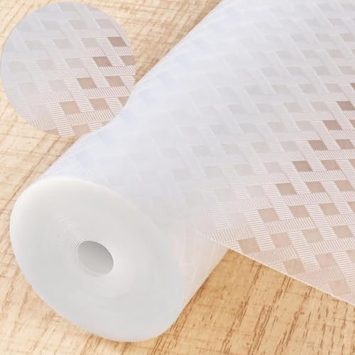 Kitchen Cabinet Shelf Liners, Multi-Purpose Drawer Liners, Non-Adhesive Drawer Liners EVA Plastic Protector for Home, Office, Car (clear)