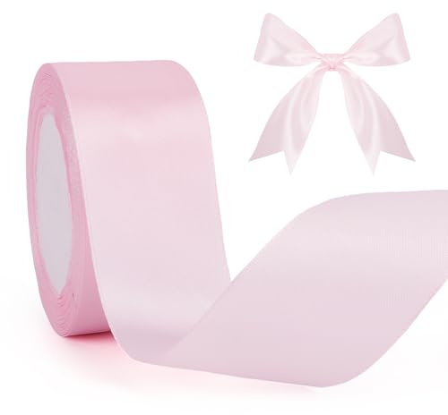 Geschenkband Rosa 40mm Satinband 23 Meters Schleifenband Rosa Für Geschenkverpackung Seidenband Pink Geschenkbänder Für Blumensträuße Stoffband Für Baby Party Dekoration Satinbänder