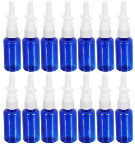 WEKADRIN 24pièces Flacons Pulvérisateurs Nasaux Vides de Bleus et Portables pour Irrigation Nasale Saline Nettoyage Mini Distributeurs à Pompe pour Voyages