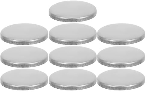 Embout de Balustrade Rond 40mm 10 Pièces, Fer Argenté | Capuchons pour Poteaux de Clôture, Extérieur et Bricolage, Lot de 10, Protège la Fermeture
