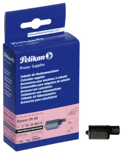 Pelikan Farbrolle Gruppe 744 Ink Roll für Epson IR 40, 8 x 12.3 mm, schwarz