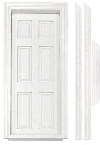 MyTinyWorld Dolls House Miniature White 6 panel interior door