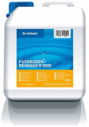 Dr. Schutz Limpiador de suelos R 1000 2,5 L, sin rayas, para PVC, CV, linóleo, caucho, piedra, suelo de diseño y parquet