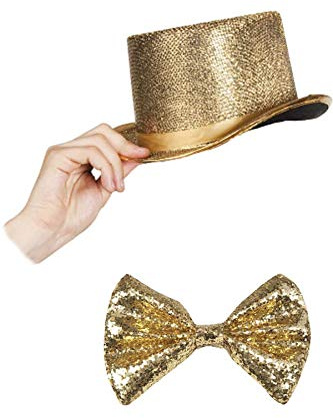 Marco Porta Silvester Outfit Zylinder Set (Gold)