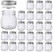 Betrome Lot de 24 bocaux avec Couvercle argenté pour Confiture, gelée, Miel, Haricots, épices, dragées de Mariage, fêtes