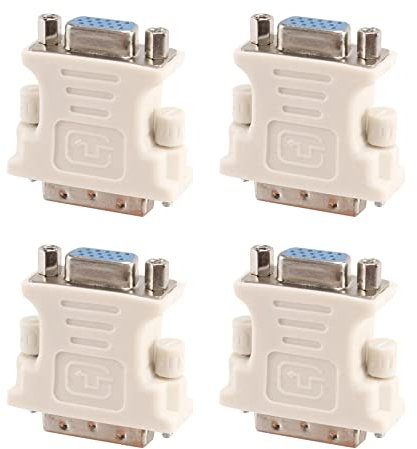 Tweovnai 4X Adaptateur DVI Male (DVI-D 24+1) vers VGA Femelle (15 Broches)