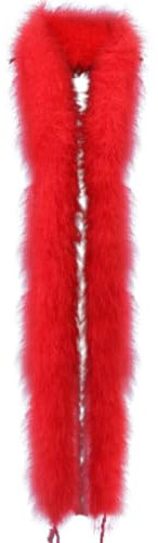 Federboa für Damen,Asudaro Boa-Feder 2 Meter natürliche Türkei Federn Boa Tanzen flauschige Plüsch Schal DIY Feder Boa Handwerk Crafting Party Dress Up Plumes Kostüm Zubehör Rot
